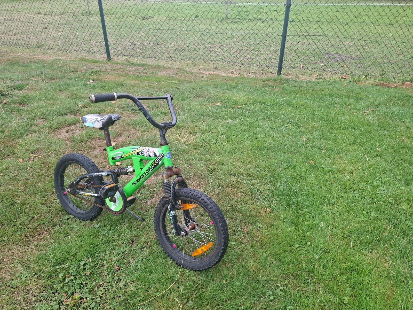 Kawasaki crossfiets, Fietsen en Brommers, Minibikes, Midibikes en Pitbikes, Ophalen, Terugtraprem, Gebruikt, Kawasaki