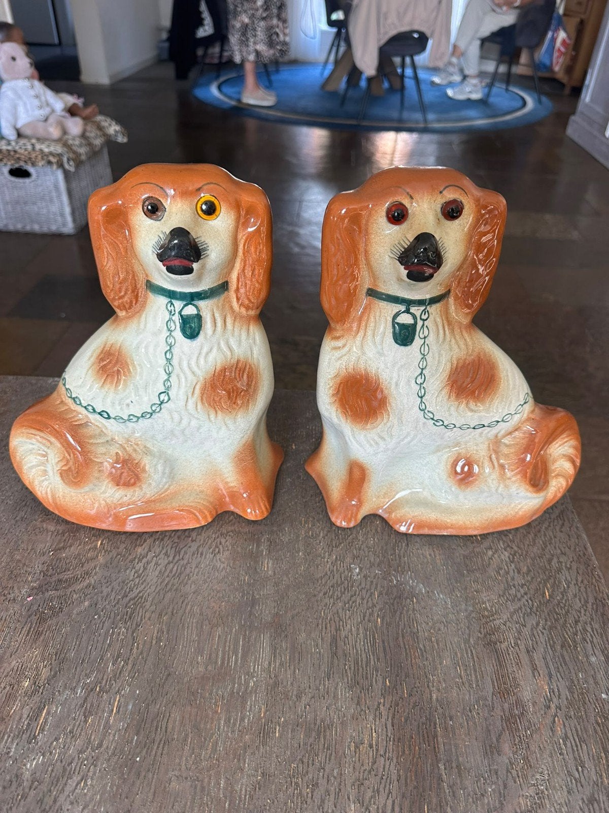Vintage Keramische Hond Boekensteunen - Set van 2, Antiek en Kunst, Ophalen of Verzenden