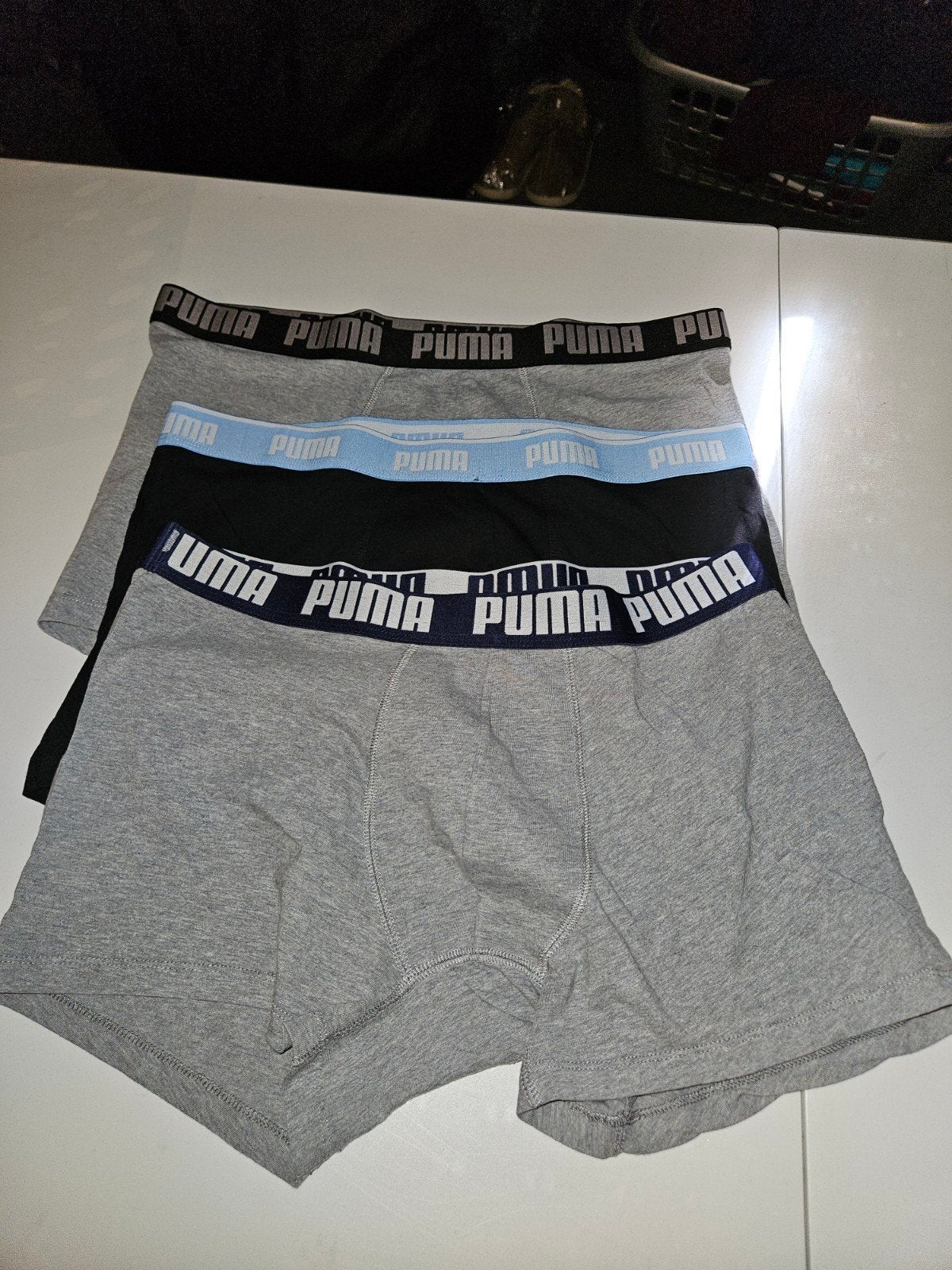 3 Puma boxershorts heren - Maat XL, Verzenden, Grijs, Puma, Boxer