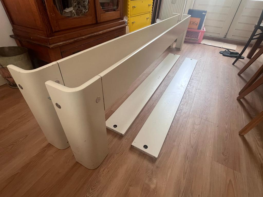 Auping Auronde Bedframe 220x180 Wit, Ophalen, Wit, Tweepersoons, Zo goed als nieuw