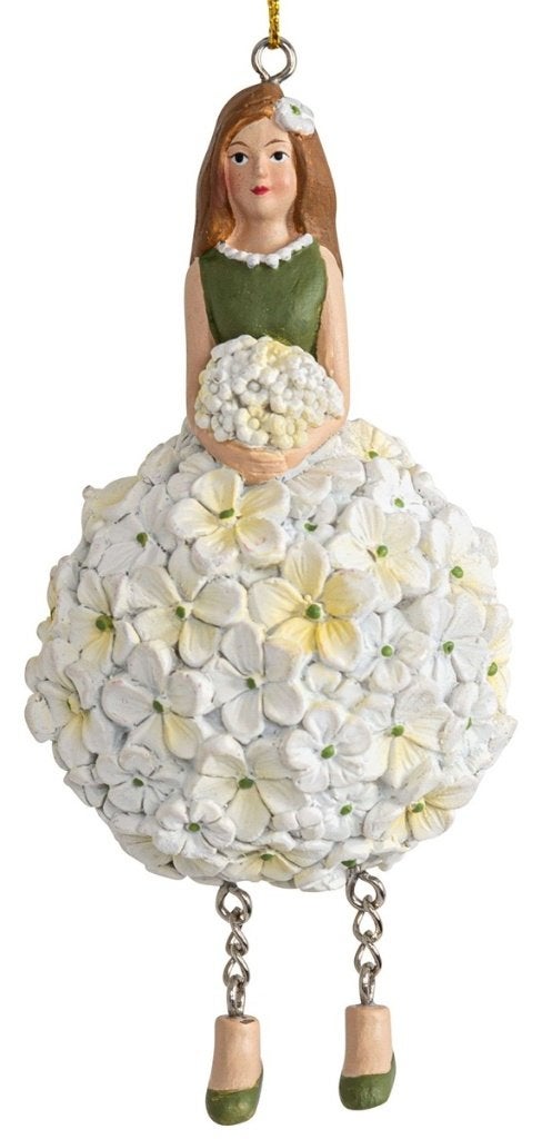 Hortensiameisje wit hangend 6x6x11cm, Ophalen, Nieuw, Fantasy