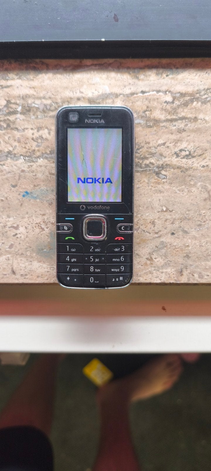 Nokia 6124c - Klassieke Vodafone telefoon, Gebruikt, Zwart, Fysiek toetsenbord, Ophalen of Verzenden