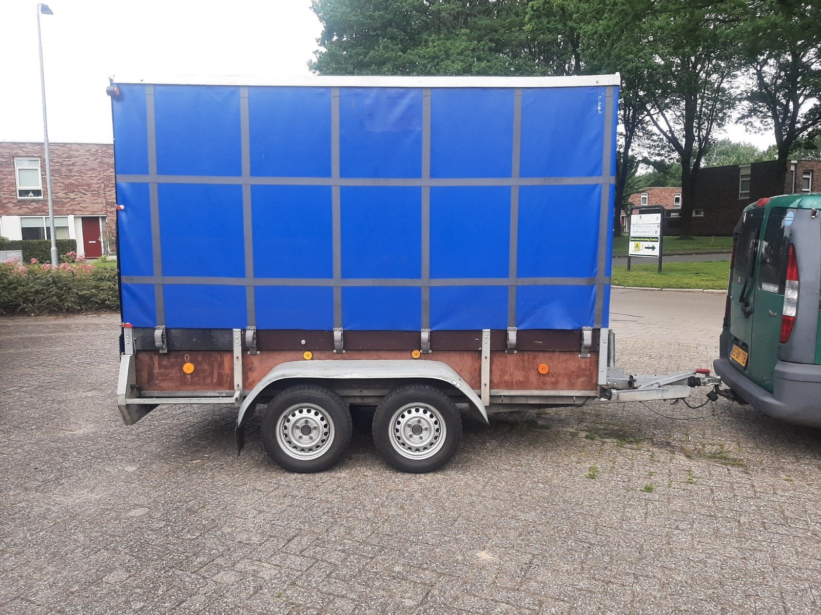 tandemasser met hoge huif, Auto diversen, Aanhangers en Bagagewagens, Ophalen, Gebruikt