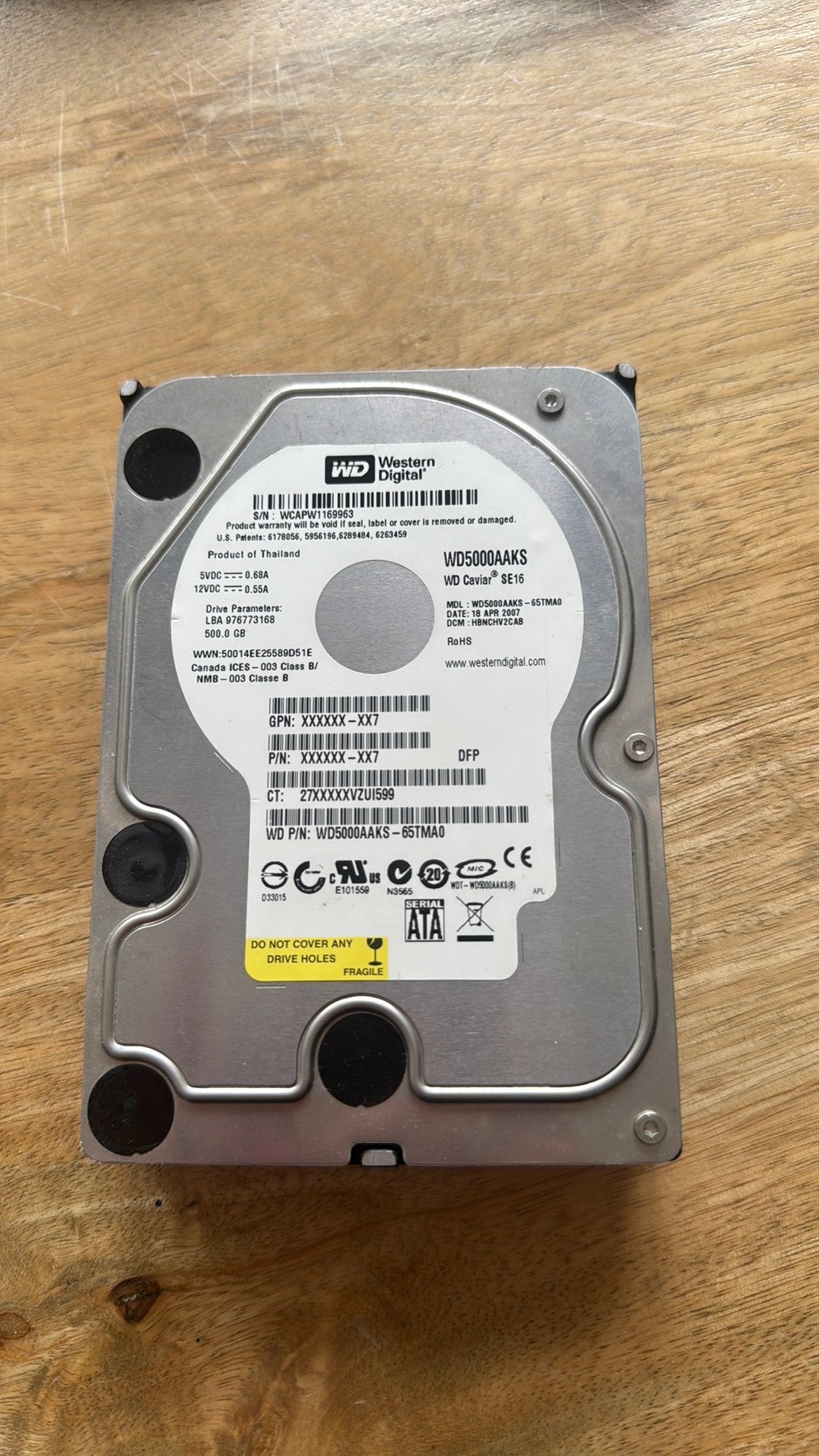 Western Digital harde schijf, Ophalen of Verzenden, Zo goed als nieuw, Desktop, USB