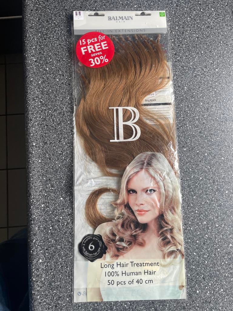 Balmain Fill-In Extensions 100% Human Hair 50 stuks 40 cm, Ophalen of Verzenden, Nieuw, Pruik of Haarverlenging