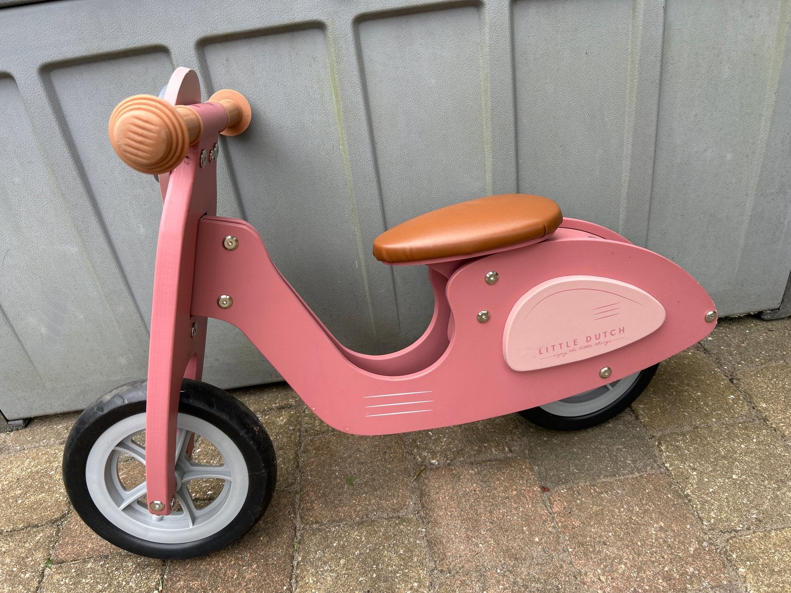 Little Dutch Roze Houten Loopfiets Scooter, Ophalen, Gebruikt, Loopfiets