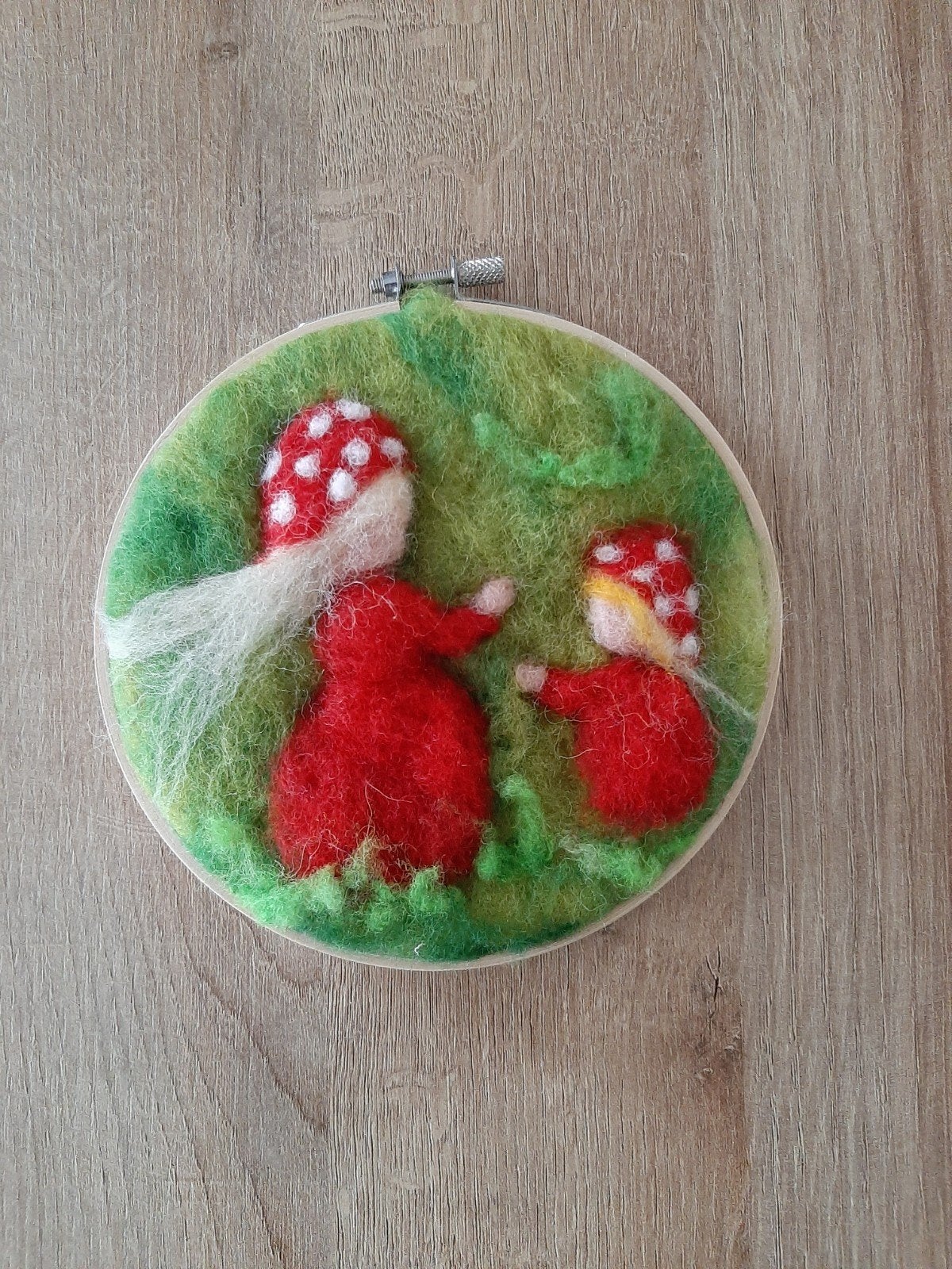Handgemaakte Muurdecoratie voor een zak Ribbelchips naturel, Ophalen, Wandhanger, Meerkleurig, Textiel