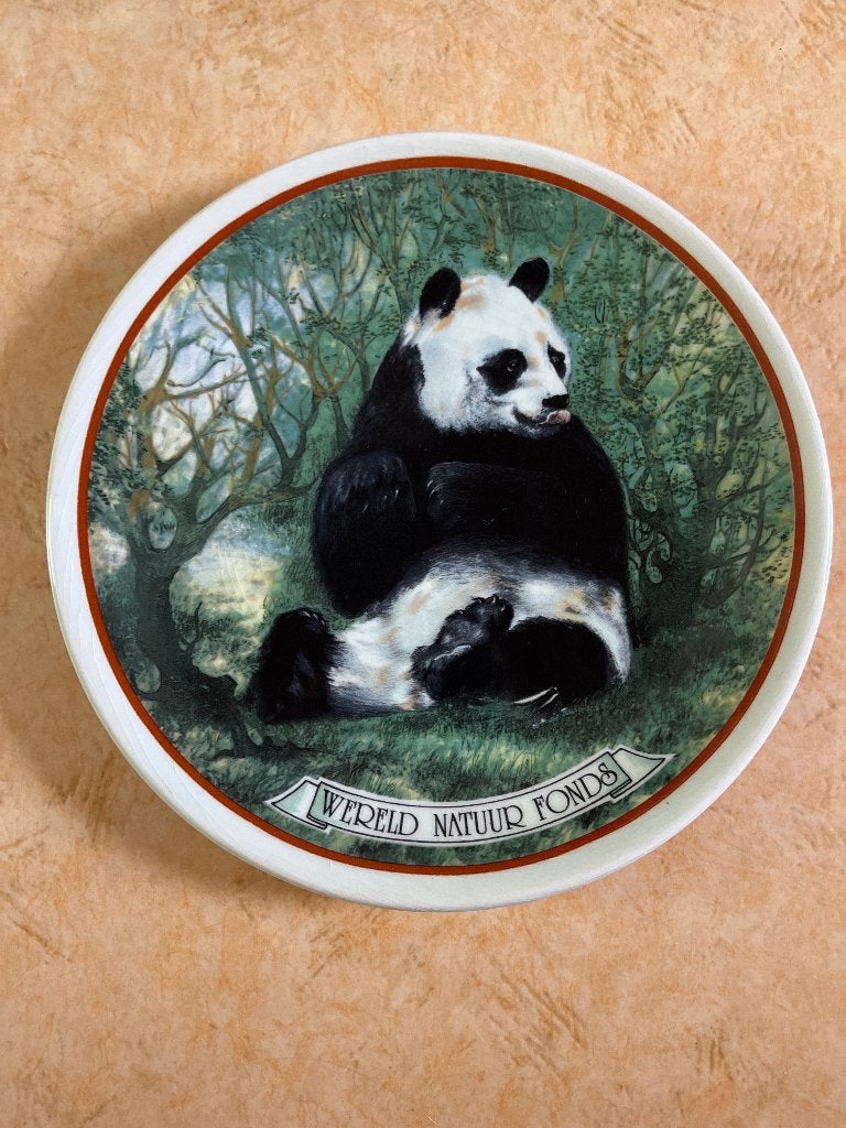 Verzamelbord reuzenpanda WNF1962- 1982, Ophalen