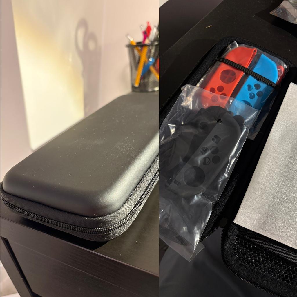 Nintendo Switch / controller Hoesje + screen protector + oor, Ophalen of Verzenden, Nieuw, Rechthoekig, 125 cm of meer