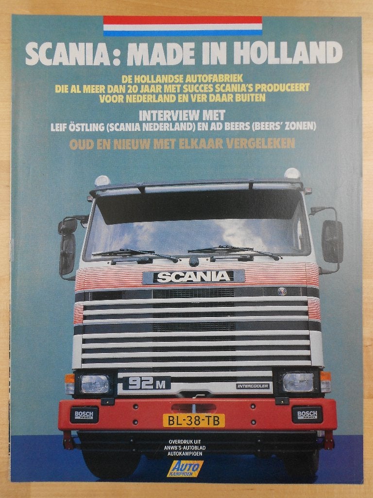 Scania Made in Holland Tijdschrift 1986 – Brochure, Gelezen, Ophalen of Verzenden, Overige merken, Scania