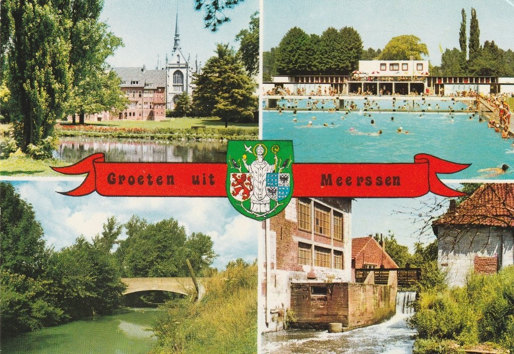 MEERSSEN Proosdijpark Zwembad Geulgezichten Groeten, Verzamelen, Verzenden, 1960 tot 1980, Ongelopen, Limburg