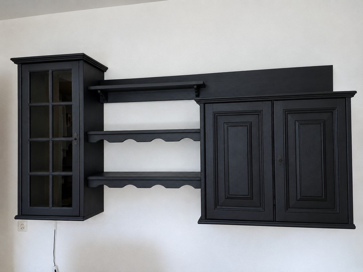 Hang wandmeubel/ vitrinekast/ opbergplank, Ophalen, Zo goed als nieuw, Minder dan 150 cm, 25 tot 50 cm