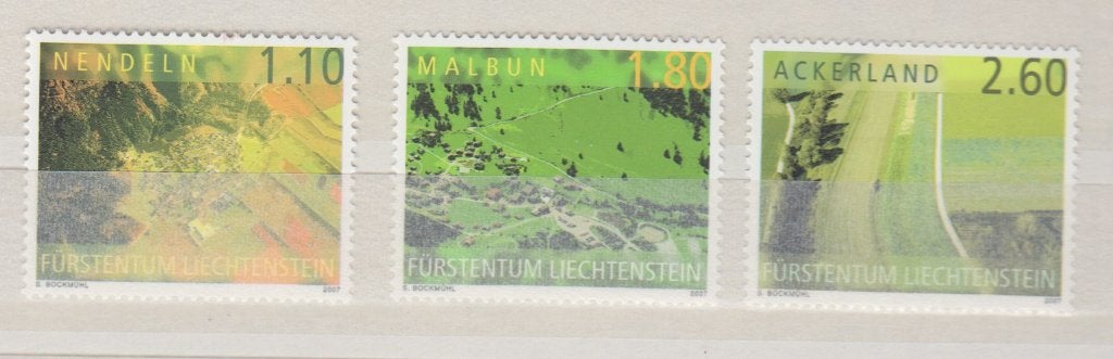 A807 liechtenstein 2007 pf 1445 1447 beelden van boven, Ophalen of Verzenden, Overige landen, Postfris
