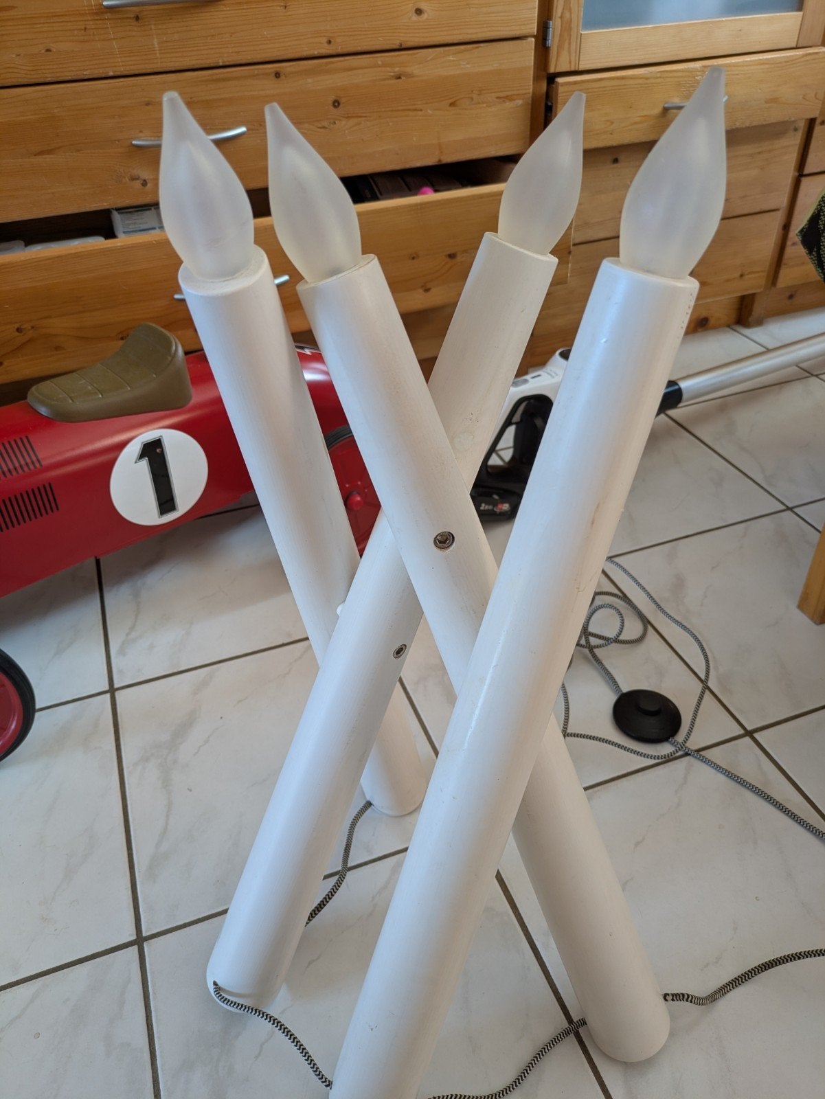 Vintage IKEA Strala Kaarsenlamp - Sfeervolle Verlichting, Kunststof, Gebruikt, Overige fittingen, Ophalen of Verzenden