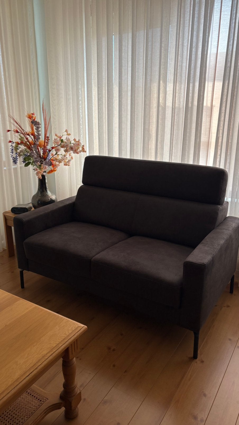 Nieuwe Tweepers.bank (microleder), verstelbare zitdiepte, Ophalen, Overige materialen, 75 tot 100 cm, Rechte bank