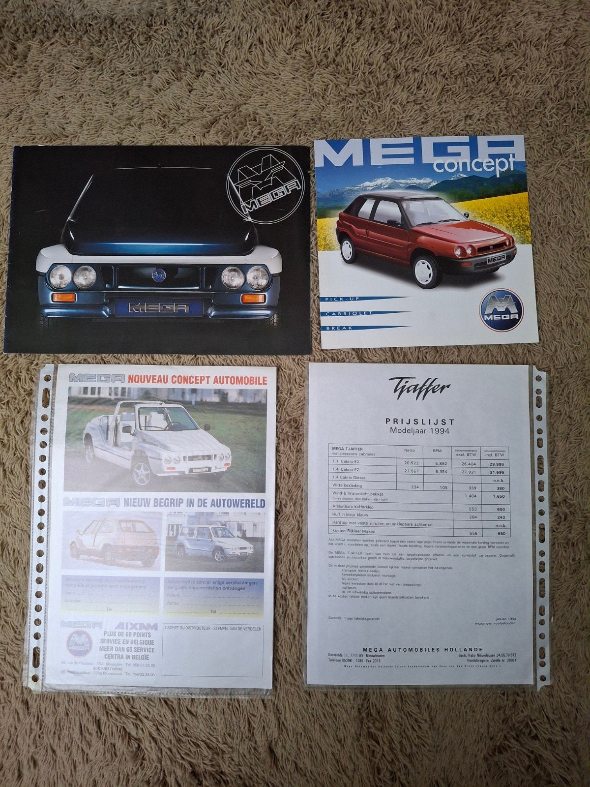 Lot autofolders Mega, Verzenden, Zo goed als nieuw, Algemeen