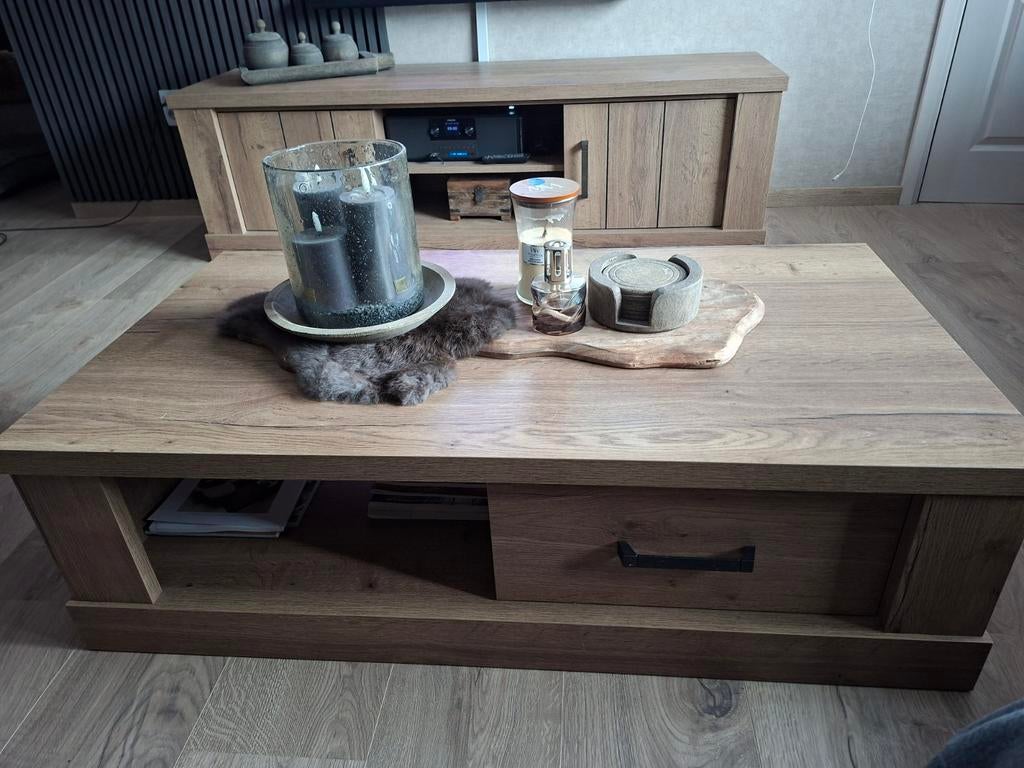 Eettafel salontafel en tv kast, Ophalen, Zo goed als nieuw, Rechthoekig