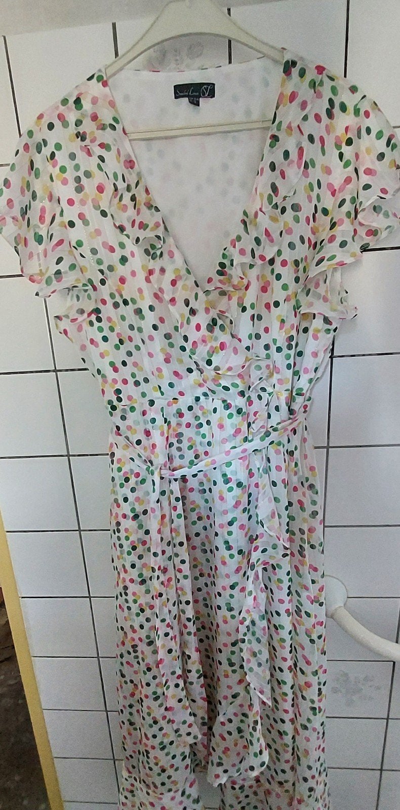 SMASHED LEMON MIDI JURK GESTIPPELD MAAT 46 NIEUW!, Kleding | Dames, Meerkleurig, Maat 46/48 (XL) of groter, Nieuw, Ophalen of Verzenden