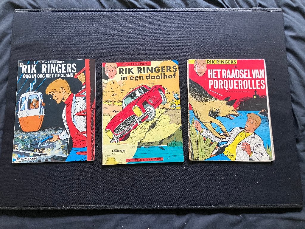 3 strips rik ringers , lombard uitgeverij., Meerdere stripboeken, Ophalen of Verzenden, Gelezen, Tibet en A.P. Duchateau