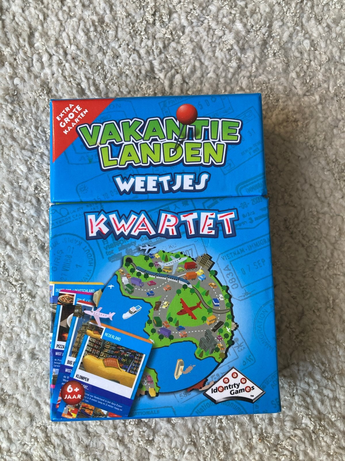 Vakantielanden Weetjes Kwartet - Identity Games, Een of twee spelers, Ophalen of Verzenden, Zo goed als nieuw