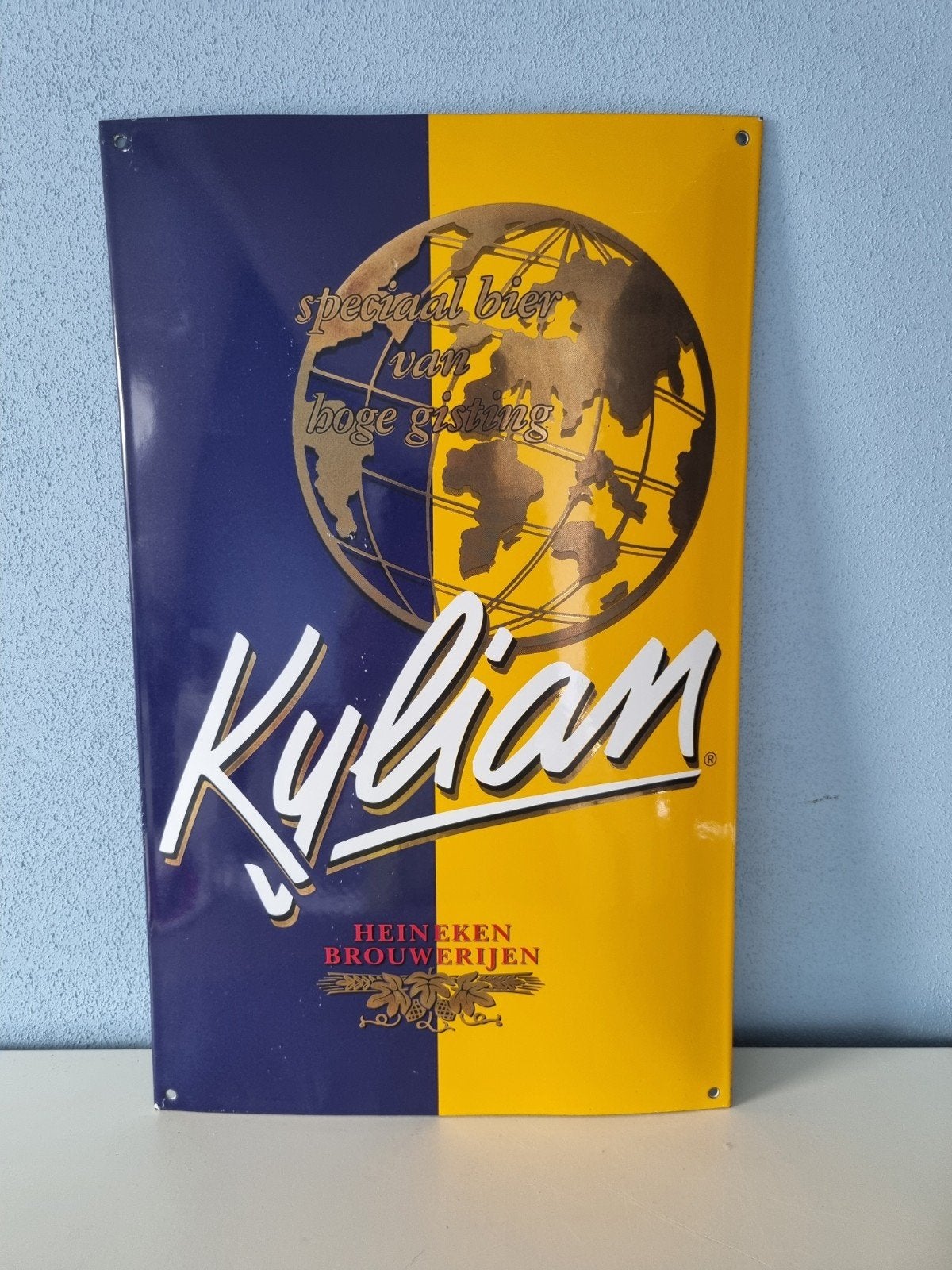 Vintage Kylian Bier Heineken Brouwerijen Emaille Reclamebord, Ophalen