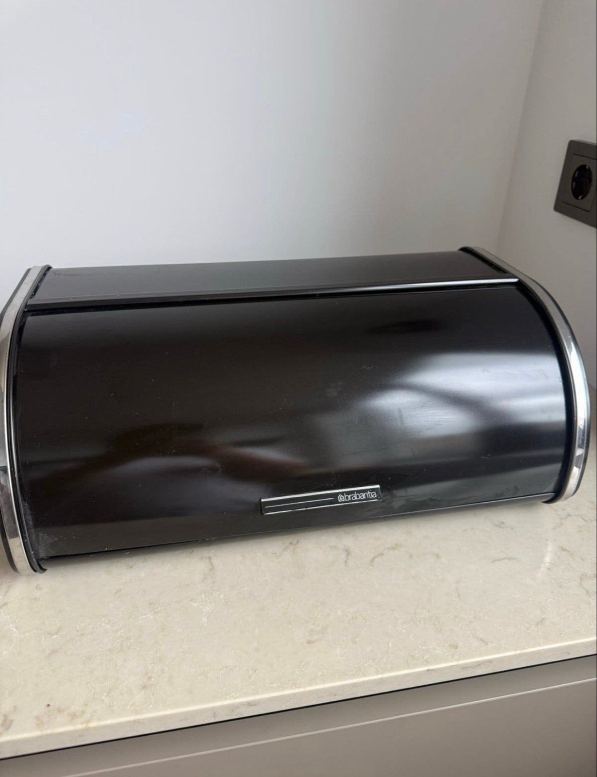 Brabantia Broodtrommel - Zwart, Huis en Inrichting, Gebruikt, Ophalen of Verzenden, Zwart, Metaal