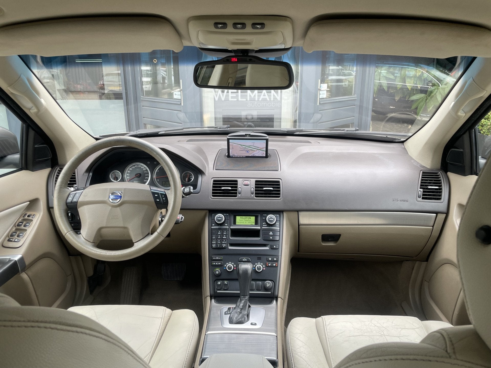Volvo XC90 2.5 T5 Limited Edition 7p Leder | Navi | Trekhaak, Auto's, Gebruikt, Beige, 1991 kg, 7 stoelen