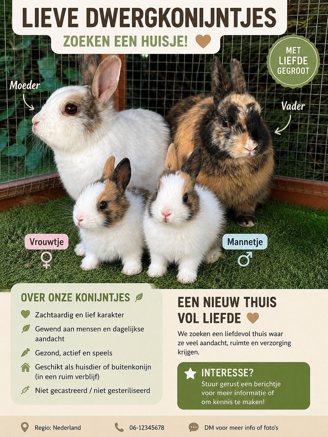 Dwerg konijntjes, Dieren en Toebehoren, Meerdere dieren, Dwerg