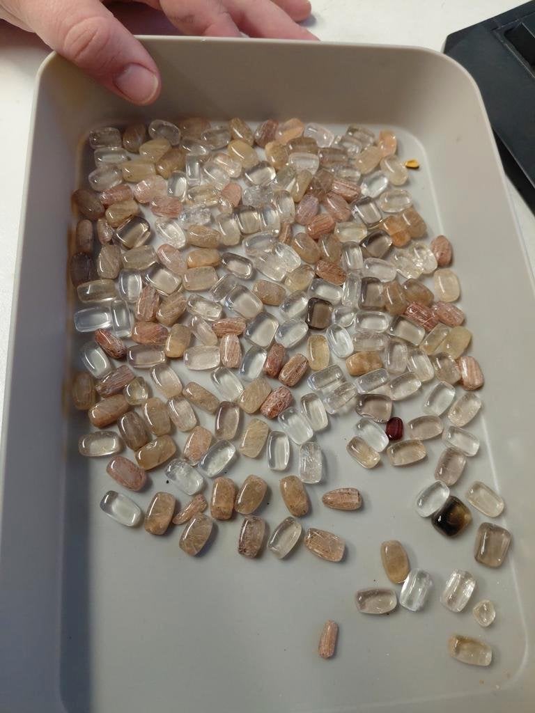 Lot met rutielkwarts blokjes, Sieraden, Tassen en Uiterlijk, Ophalen of Verzenden