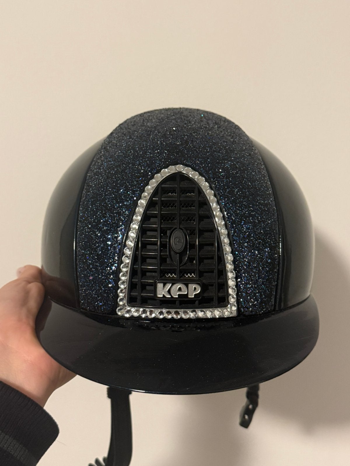 Kep italie chromo 1 maat m blauw, Dieren en Toebehoren, Ophalen of Verzenden, Zo goed als nieuw, Dressuur