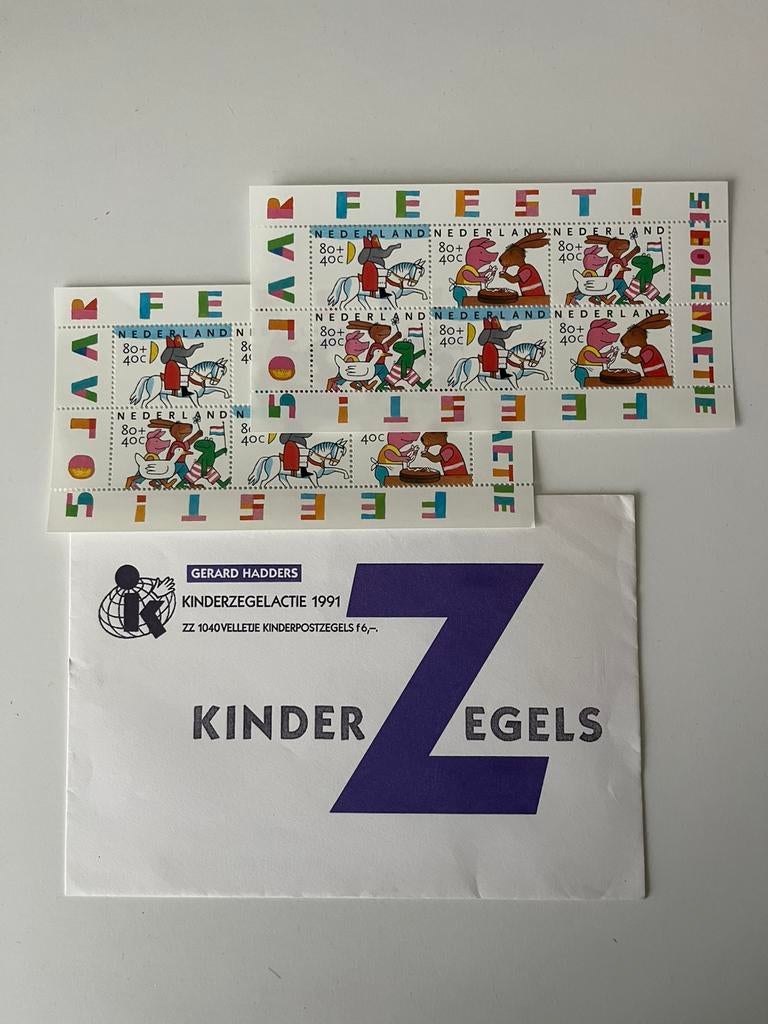 Kinderpostzegels uit 1991 met de originele envelop erbij, Ophalen of Verzenden, Nederland