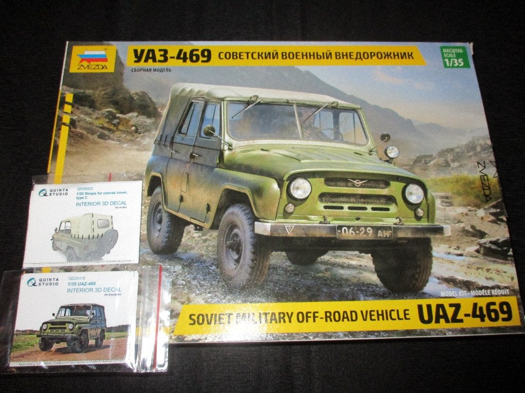 H-464,ZVEZDA 1-35,NO,3629,UAZ-469 Soviet Military Off-Road, Overige merken, 1:32 tot 1:50, Overige typen, Nieuw