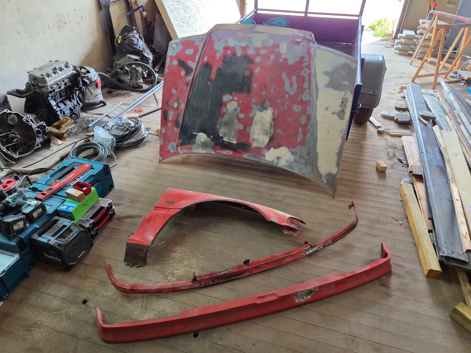 honda civic ed6 Motorkap, spatbord en bumper fillers  - Gebr, Auto-onderdelen, Ophalen, Honda, Gebruikt, Voor