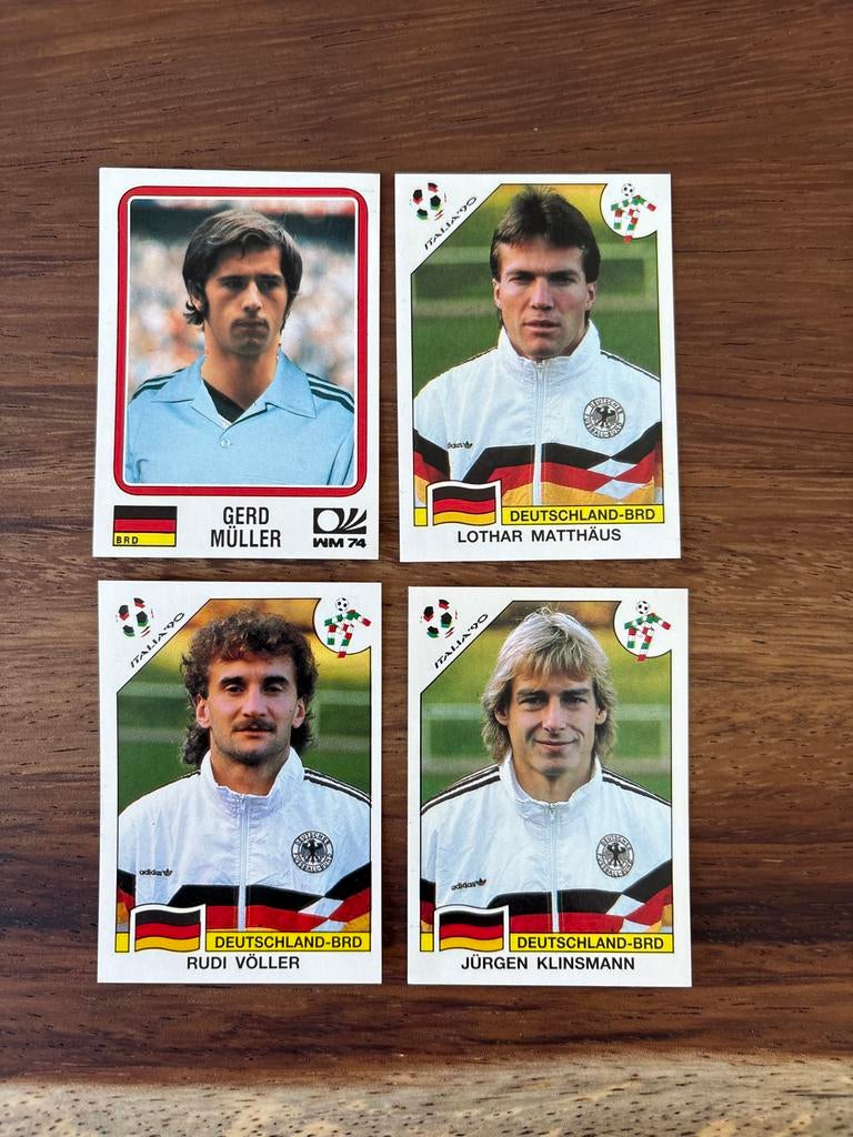 4 Panini WCS Sonric’s WK ‘74 voetbalplaatjes Duitsland, Verzamelen, Sportartikelen en Voetbal, Ophalen of Verzenden, Nieuw, Buitenlandse clubs