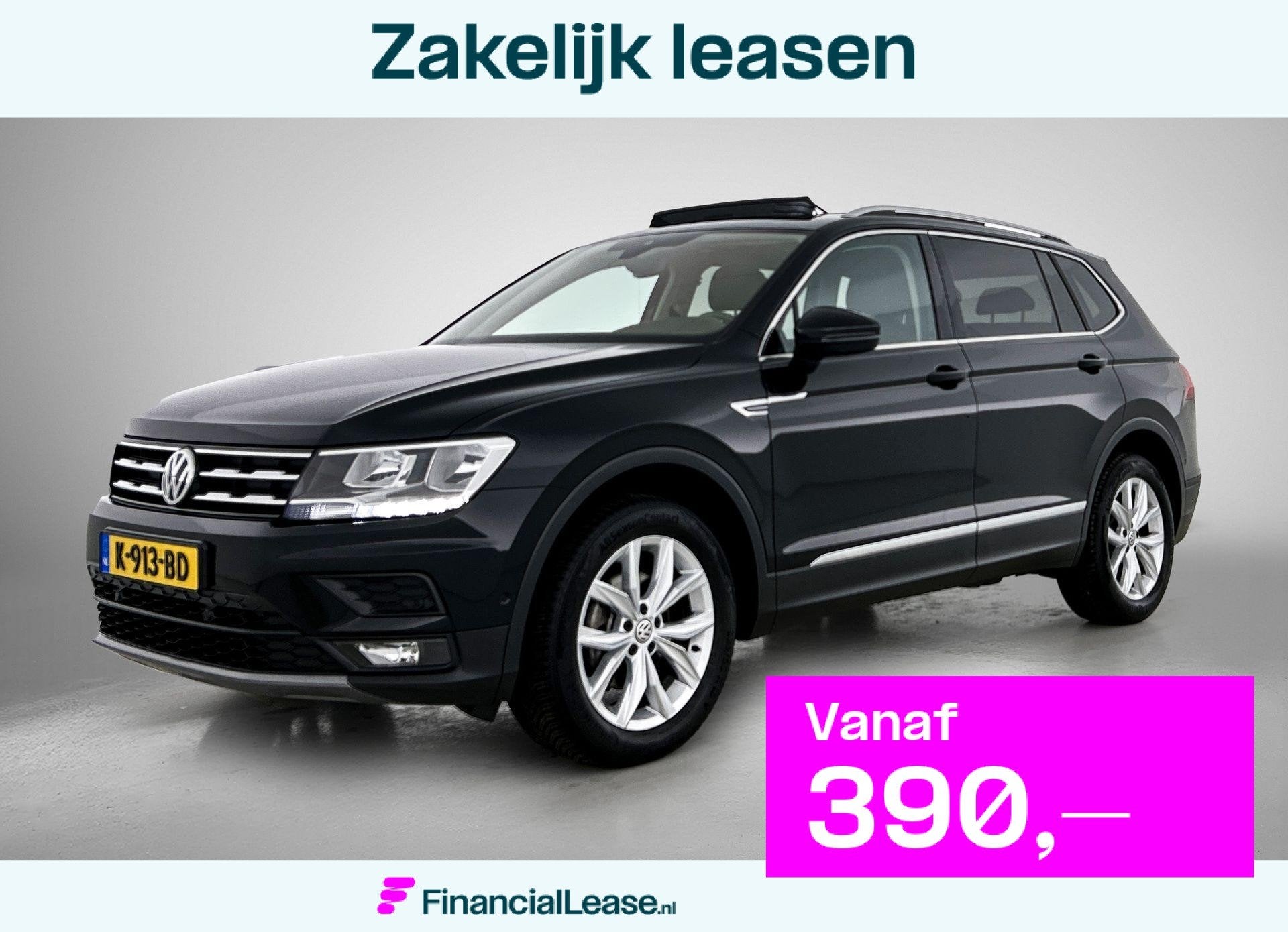 Volkswagen Tiguan Allspace 1.5 TSI Comfortline Business, 12 maanden, 1502 kg, Zwart, Origineel Nederlands