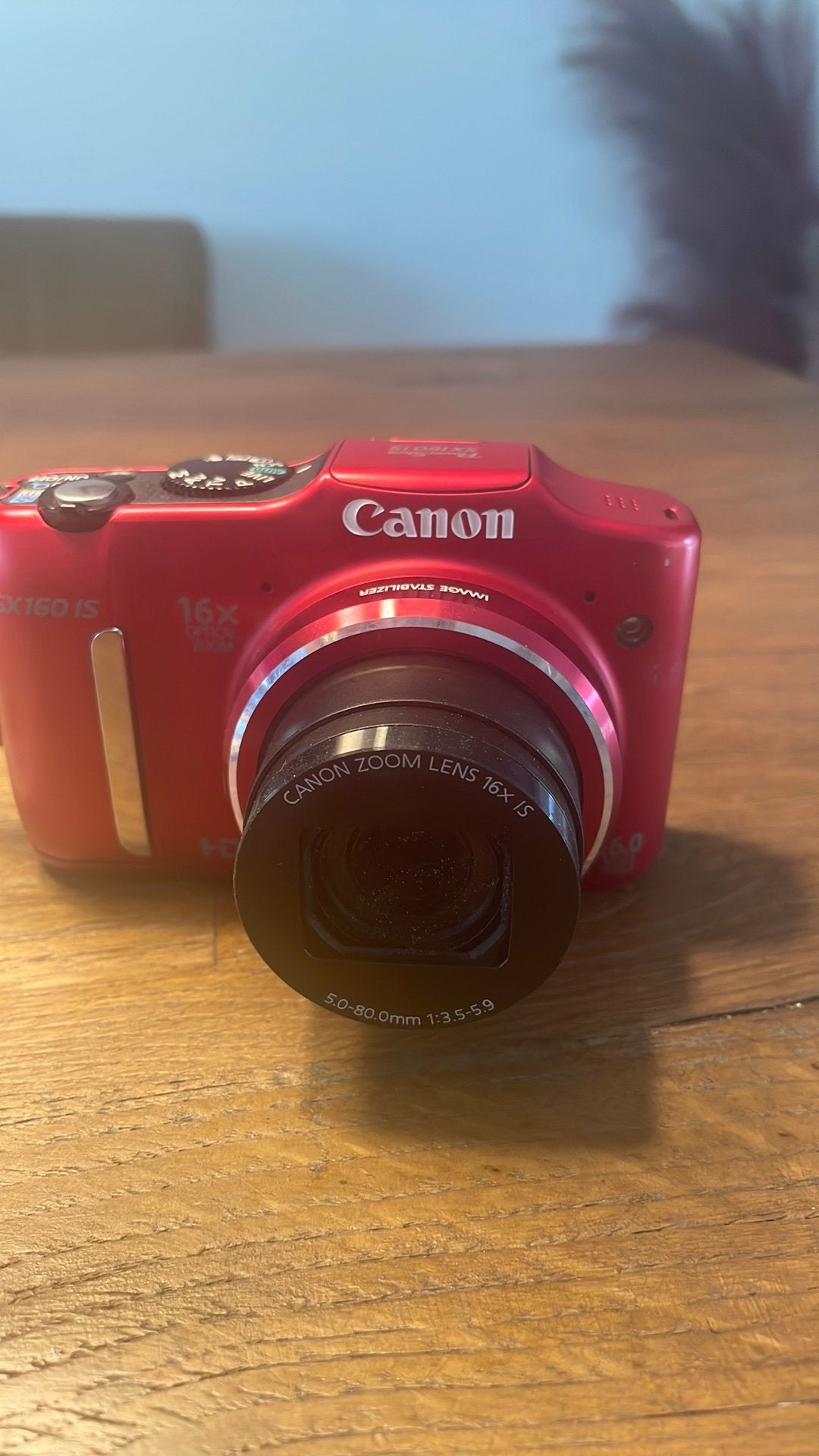 Canon PowerShot SX160 IS Compactcamera - Rood, Gebruikt, Canon, Beeldstabilisatie, Ophalen of Verzenden