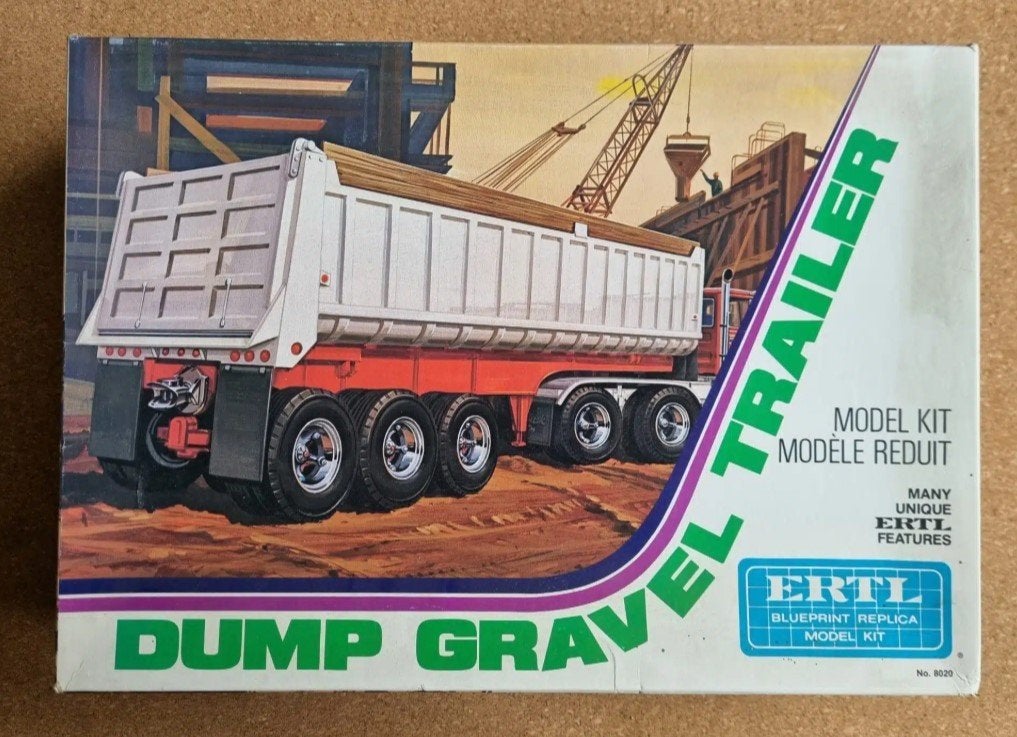 ERTL 8020 Dump Gravel Trailer 1:25, Overige merken, Groter dan 1:32, Ophalen of Verzenden, Truck