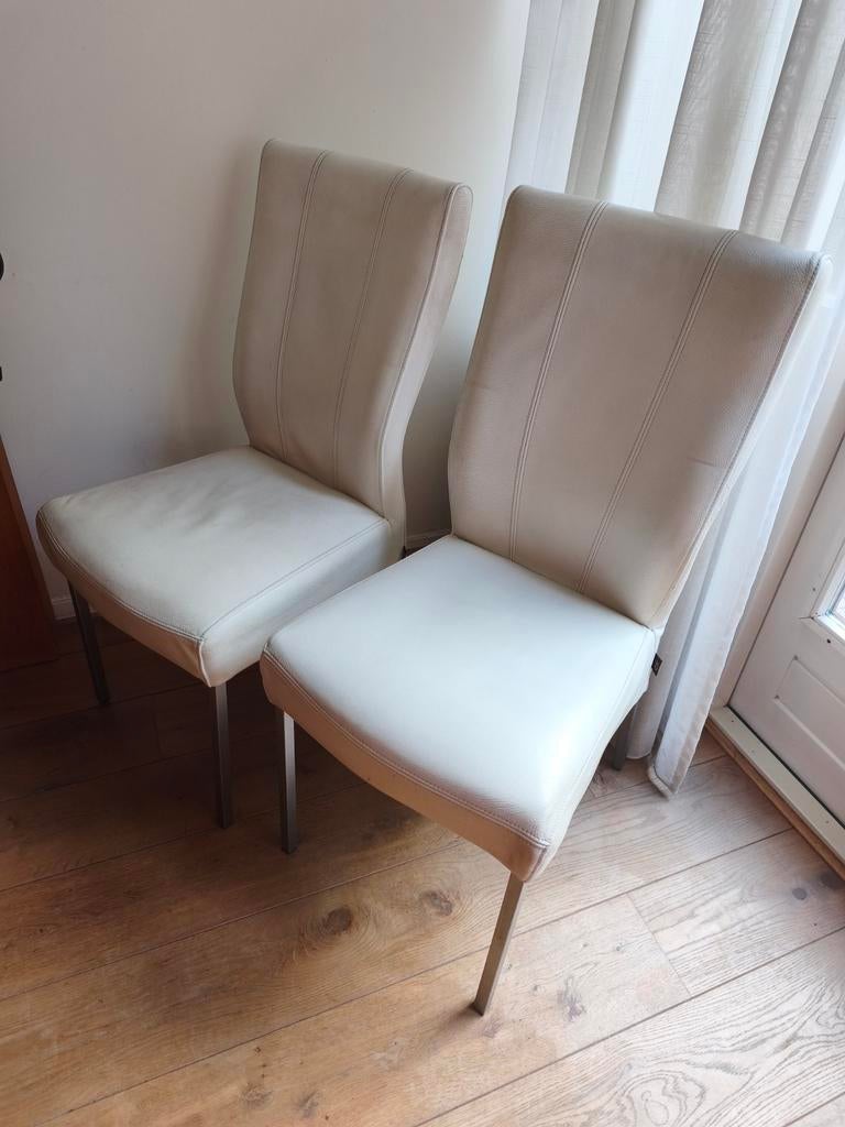 4 leren stoelen van henders & hazel, Huis en Inrichting, Ophalen, Gebruikt, Vijf, Zes of meer stoelen