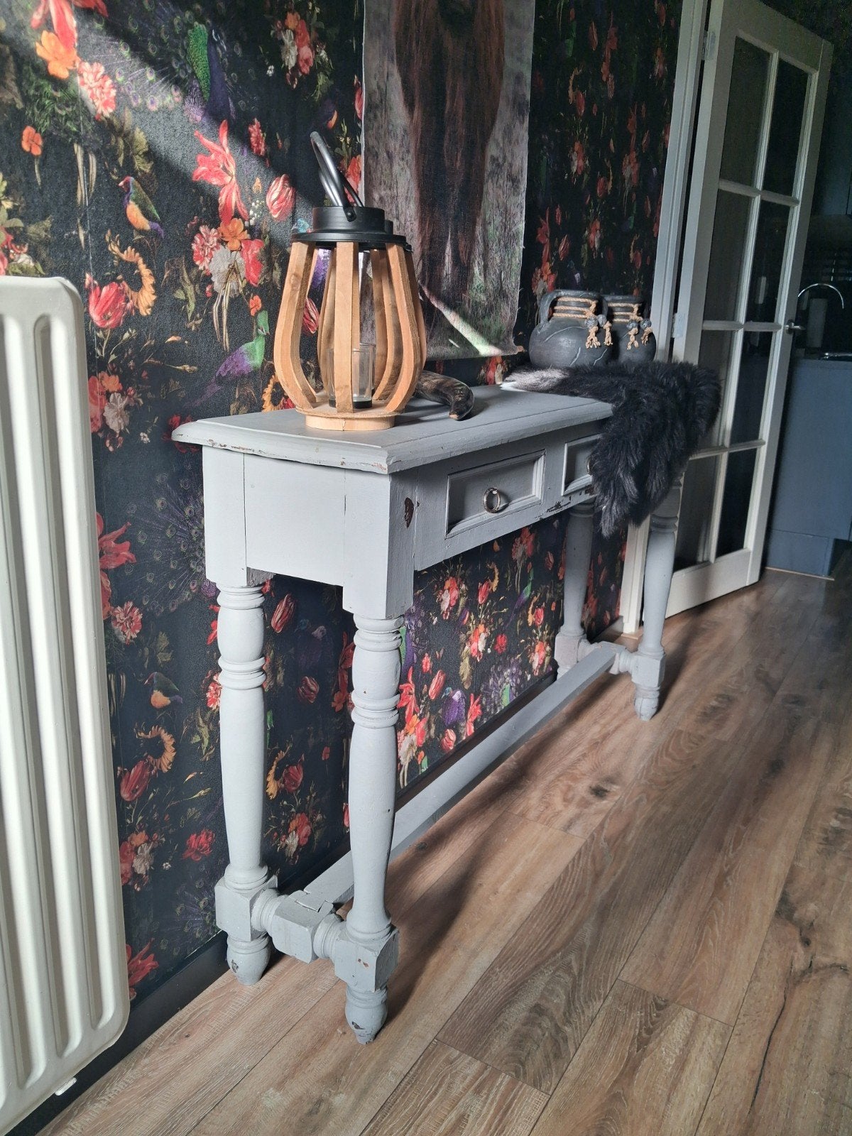 Landelijke sidetable, Huis en Inrichting, Tafels | Sidetables, Gebruikt, 25 tot 50 cm, 100 tot 150 cm, Rechthoekig, Ophalen
