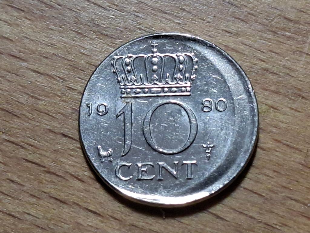 Misslag 10 cent 1980, Ophalen of Verzenden, Koningin Juliana, 10 cent