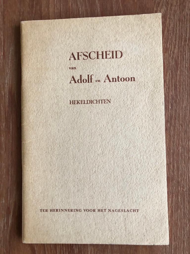 1945 Bevrijidng. Afscheid van Adolf en Antoon. Hekeldichten., Verzenden, Overige onderwerpen, Tweede Wereldoorlog, Gelezen