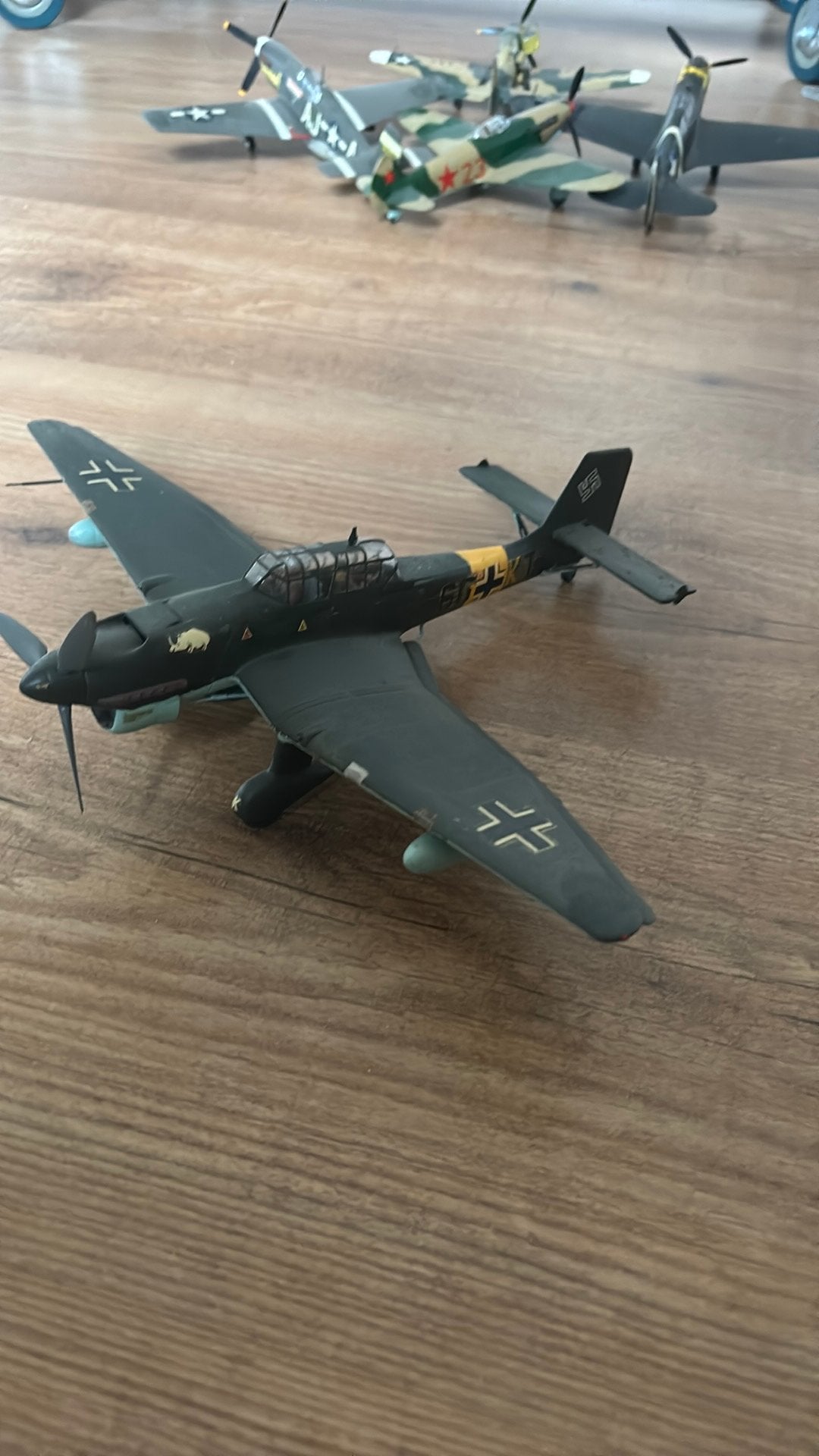 1/48 Junkers Ju-87 Stuka WW2 Duits gebouwd schaalmodel, Gebruikt, Revell, Ophalen of Verzenden, Groter dan 1:72