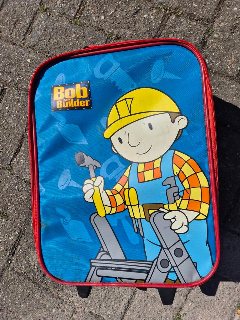 Bob de Bouwer koffer met rits, gebruikt, Wieltjes, Gebruikt, Minder dan 50 cm, Ophalen of Verzenden