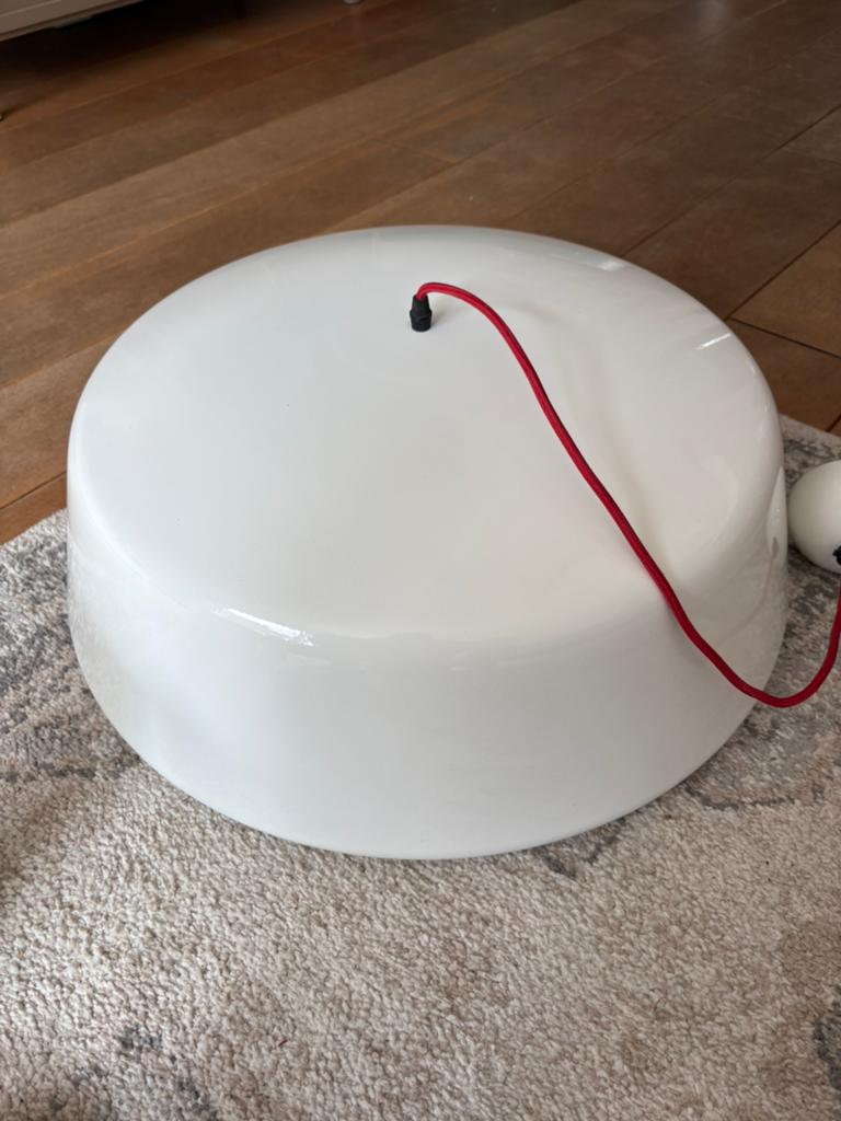 Witte industriële hanglamp vtwonen, Ophalen of Verzenden, Zo goed als nieuw, Minder dan 50 cm