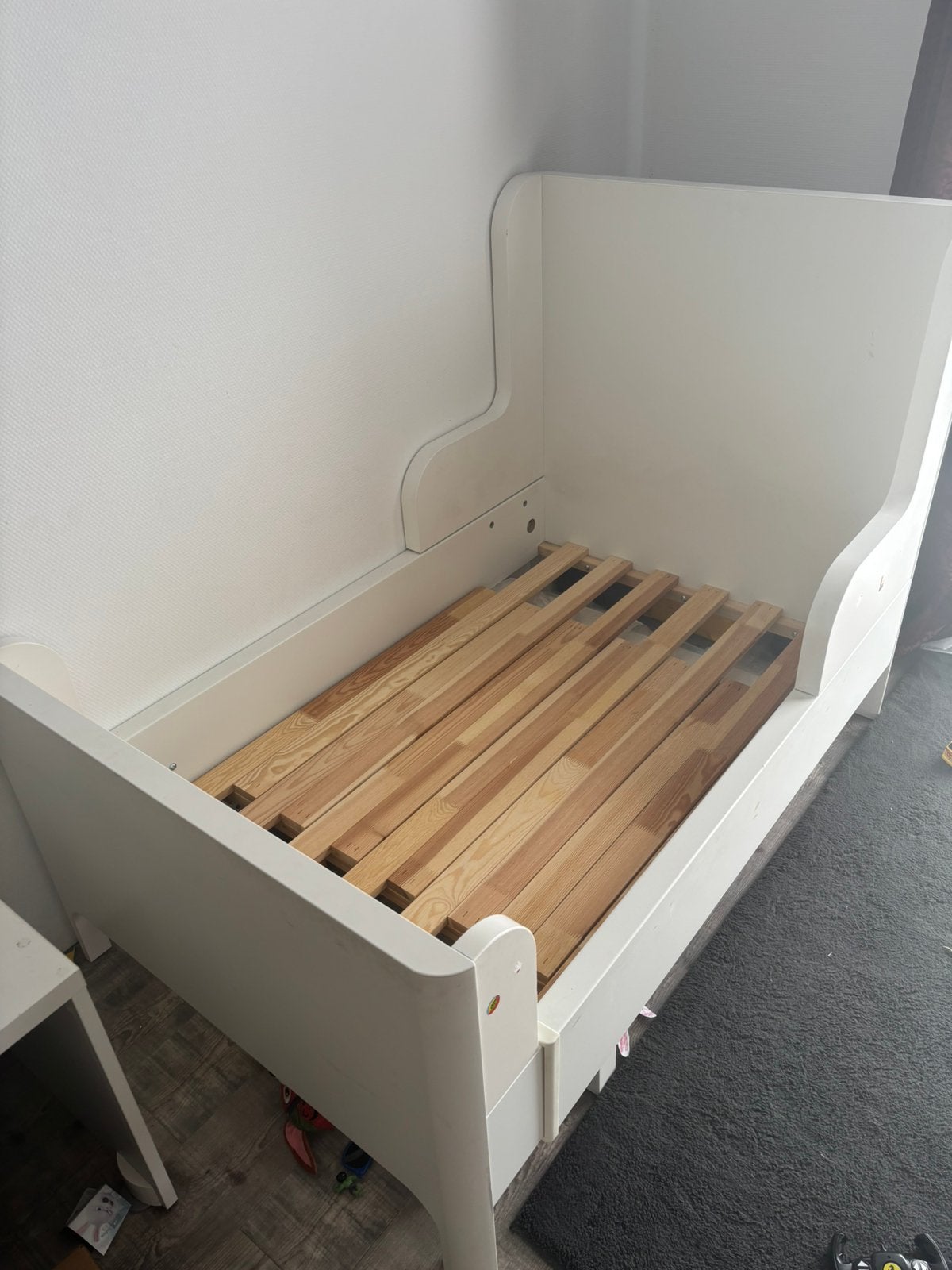 Ikea meegroeibed zgan incl materialen om het langer te maken, Ophalen, Zo goed als nieuw, Eenpersoons, Hout