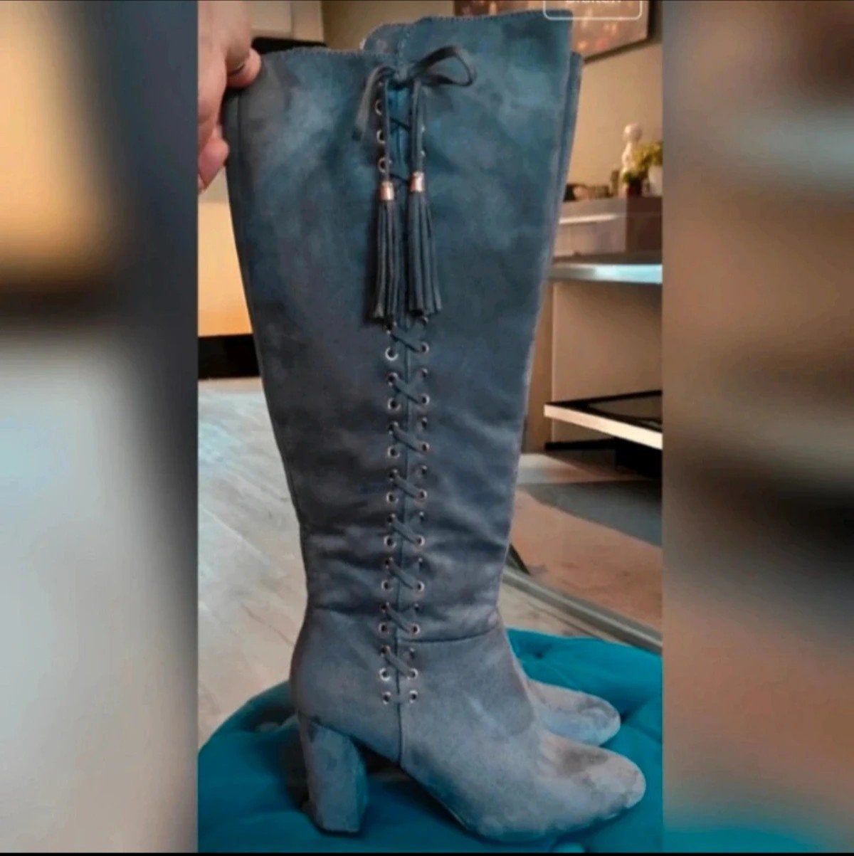 Mooie Grijs Suede look knielaarzen Graceland maat 37, Kleding | Dames, Schoenen, Ophalen of Verzenden, Zo goed als nieuw, Grijs