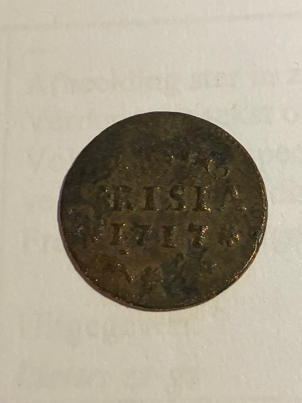 Duit Friesland 1717, Postzegels en Munten, Munten | Nederland, Ophalen of Verzenden, Vóór koninkrijk, Overige waardes, Losse munt