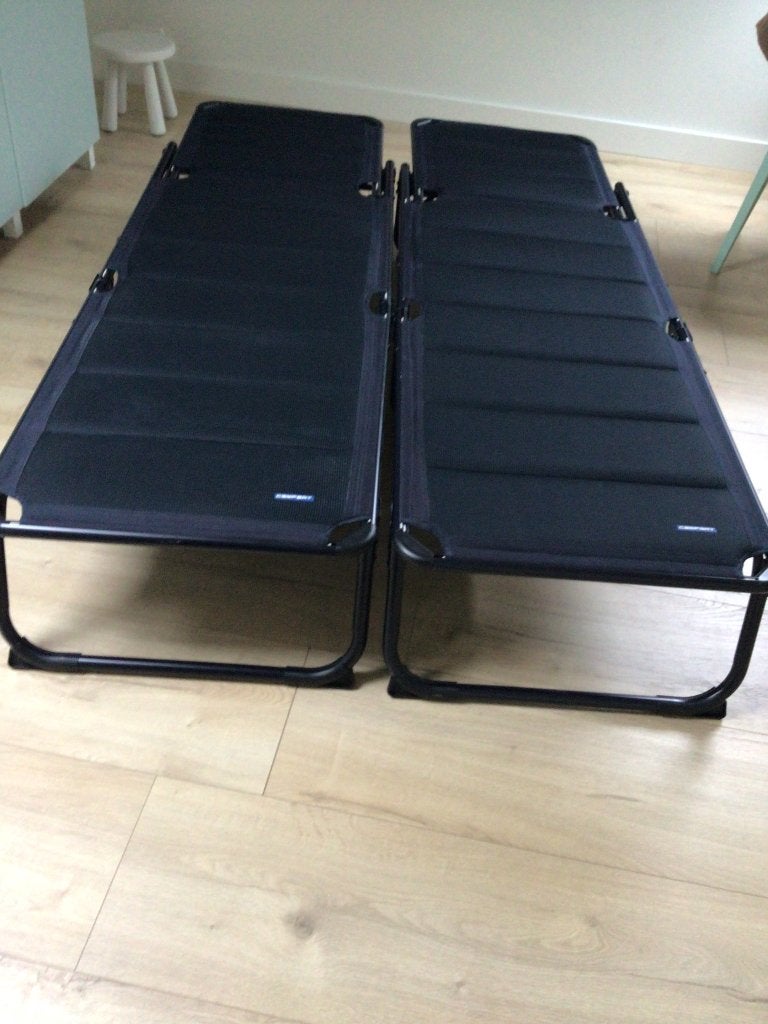 Ligbed stretcher Campart logeerbed camping tuin zgan 35 p st, Tuin en Terras, Ligbedden, Ophalen, Zo goed als nieuw, Metaal, Verstelbaar