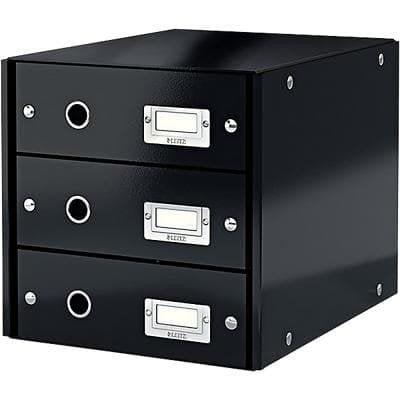 Leitz 3-ladenkastje zwart 3 stuks, Ophalen of Verzenden, Nieuw