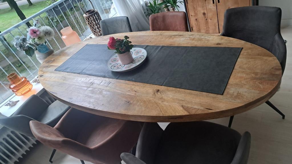 6 draaibare stoelen in 3 kleuren - zo goed als nieuw, Ophalen of Verzenden, Zo goed als nieuw, Overige kleuren, Vijf, Zes of meer stoelen